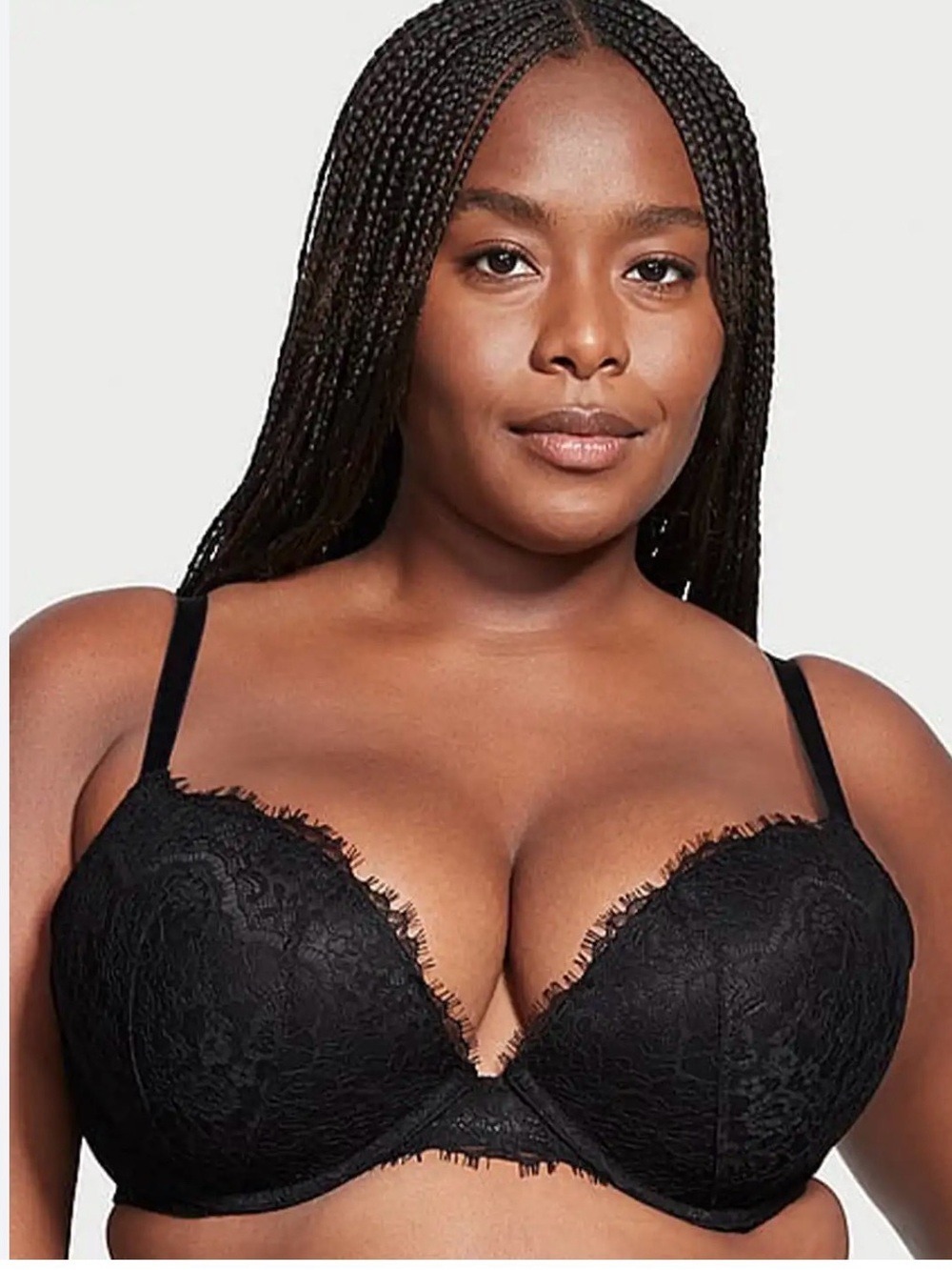 Victoria’s Secret dream Angels Black Lace Push-Up Bra size 38DDD